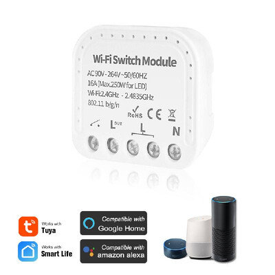 

MINI Wifi Smart Light Switch 2 Way Diy Breaker Module eWeLink APP Remote Control Compatible With Alexa Google HomeNest IFTTT