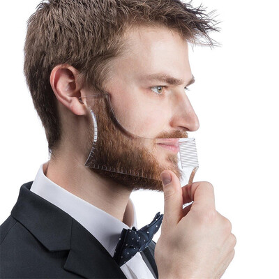 

〖Follure〗New Arrivals Mens Beard Shaper Tool Transparent Template Styling Comb Templates