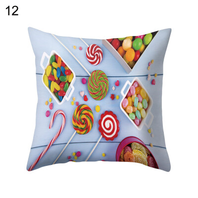 

Multicolor Candy Food Cushion Cover Home Office Cafe Car Decoration Pillow Case