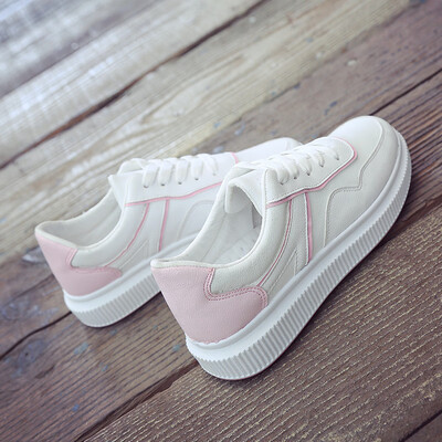 

White shoes womens shoes students flat-bottomed white shoes Korean version of Joker thick-soled canvas shoes street casual chic b