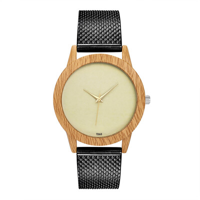 

〖Follure〗Fashion Nature Wooden Grain Leisure Minimalism Dial Silicone Strap Quartz Watch