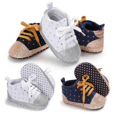 

Newborn Baby Soft Sole Crib Shoes Infant Boy Girl Toddler Sneaker Anti-Slip 0-18
