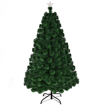 

567 LED Fiber Optic Artificial Christmas Tree w Top Star-5