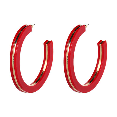 

JURAN 2019 New Arrival Geometric Resin Earrings Bohemian Statement Big Hoop Earrings For Women Bijoux pendientes