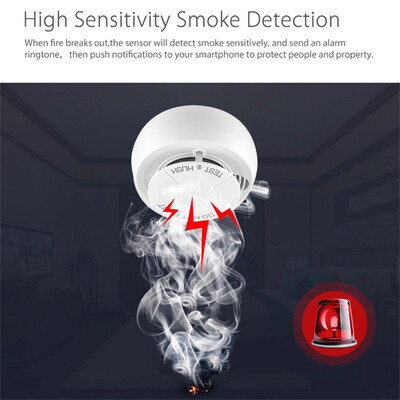 

〖Follure〗Wireless Wifi Smoke Detector Fire Smoke Sensor Home Safe Security App Control