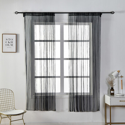 

Toponeto Leaves Sheer Curtain Tulle Window Treatment Voile Drape Valance 1 Panel Fabric