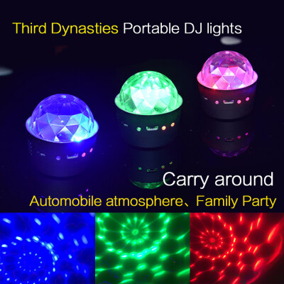 

〖Follure〗New Disco Party DJ Decor Ball Stage Light Club Magic RGB Rotating LED Light Lamp