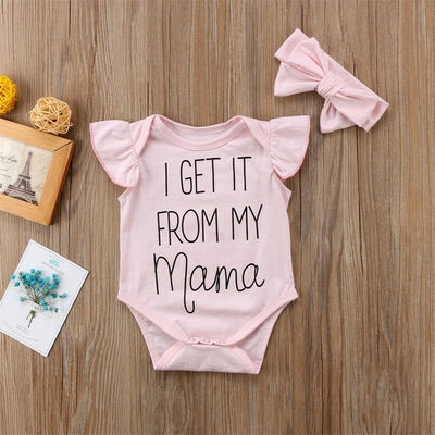 

Newborn Baby Girls Floral Romper Bodysuit Jumpsuit Headband Outfits Clothes Set
