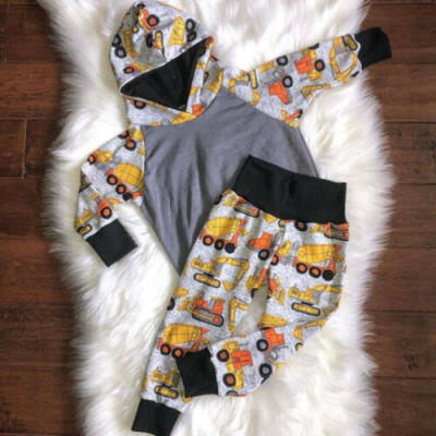 

Newborn Baby Boy Cartoon Hooded Tops Sweatshirt Pants Leggings Outfits Clothes