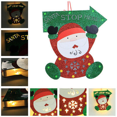 

Tailored Creative Wooden Christmas House Led Light Hanging Pendant Xmas Ornament NEW