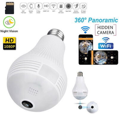 

HD1080P 360° Panoramic Hidden Wifi IP Camera Light Bulb Home Security Lamp Cam