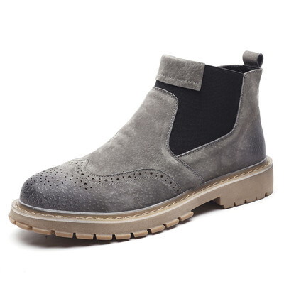 

Fashion big scalp boots set of feet short boots British mens boots tide
