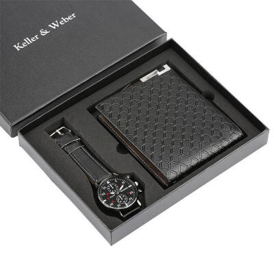 

Mens Gift Set Quartz Watch Wallet With Exquisite Gift Box