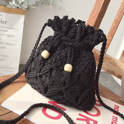 

Tailored Woman Solid Color Weave Shoulder Bags Ladies Trendy Beach Leisure Crossbody Bags