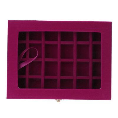 

24 Grid Ring Ear Studs Foam Box Pack Show Collection Jewel Case