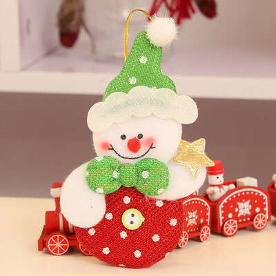

Toponeto Christmas Ornaments Gift Santa Claus Snowman Tree Toy Doll Hang Decorations