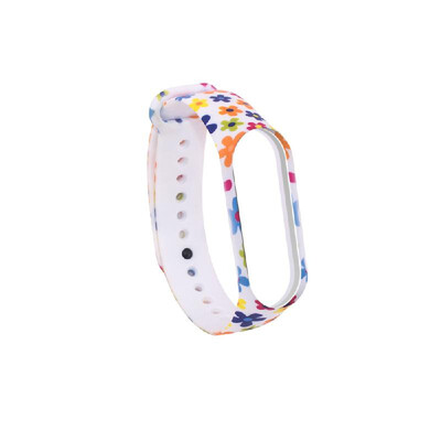

Fashion Adjustable Printed Wristband for Mi Band 3&Band 4 Unisex Silicone Strap Wrist Strap Multi-pattern Optional