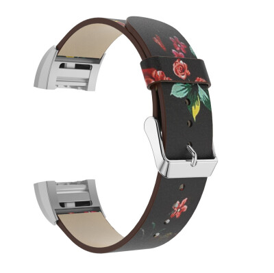 

〖Follure〗Printing Leather Strap Replacement Watch Band For Fitbit Charge 2