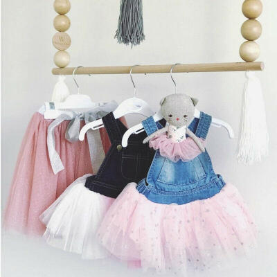 

Summer Toddler Kids Girls Cute Sleeveless Denim Tulle Dress Princess Mini Sundress Outfits Clothes