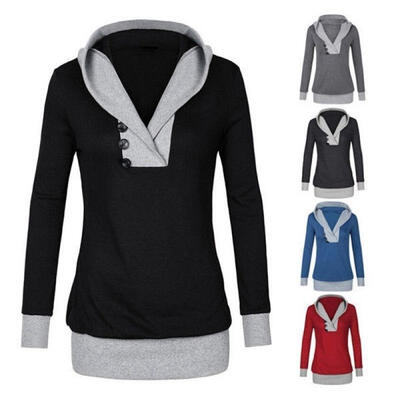 

Women Winter Long Sleeve Hoodie Sweatshirt Sweater Casual Hooded Coat Pullover