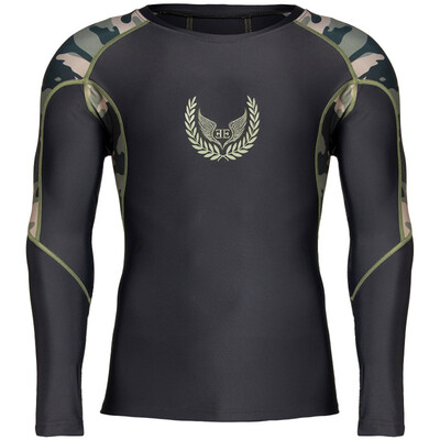 

Toponeto Mens Camouflage Long Sleeve Tops Sports Running Slim T-Shirt Boxing Tops