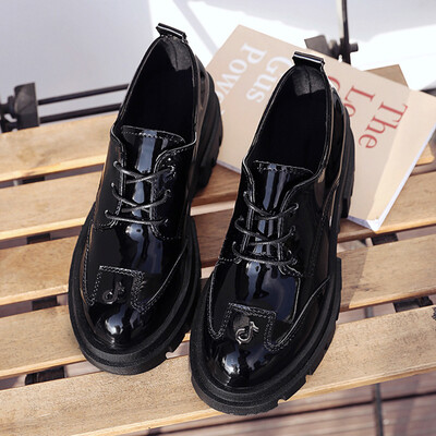 

Shoes womens high heels womens coarse heels small leather shoes womens thick soles spring single shoes