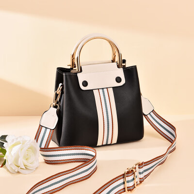 

Bag womens new wave of three-layer color Korean single shoulder handbag fashion simple Joker diagonal bucket bag