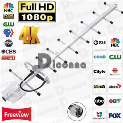 

Outdoor 180miles TV Antenna Motorized Amplified HD High Gain 38dB UHF VHF