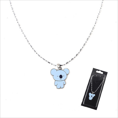 

KPOP BTS Bangtan Boys Cartoon Necklace Metal Alloy Jewelry Women Girl Student