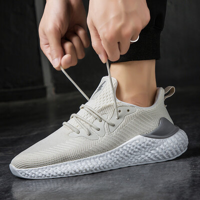 

Net red mens shoes breathable Korean fashion mens sports casual running shoes net Joker canvas tide shoes in summer