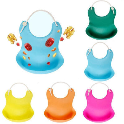 

Details about Cute Baby Soft Silicone Bib Waterproof Saliva Dripping Kid Infant Lunch Bibs