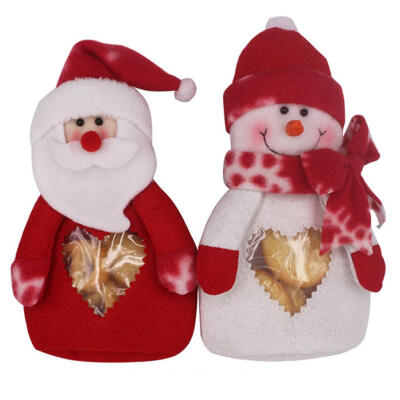 

Santa Claus Snowman PVC Home Christmas Gifts Candy Bag Sell in A Pair