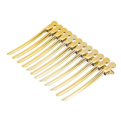 

12PCS Hair Clips Metal Fashion Hair Clip with Holes Duckbill Clips Anti-slip Hair Styling Salon Hairdressing Tool