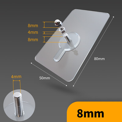 

Toponeto Nail Free Wall Hook Screw Adhesive Non-Trace No Drilling for Bathroom Kitchen