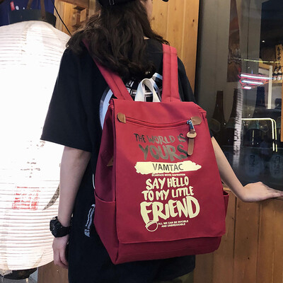 

Old school bags shoulder bags womens Korean version of Harajuku Uzzang campus bags mens large-capacity backpacks fashion