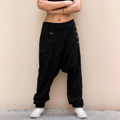 

Womens Casual Linen Pants Dance Harem Pants Sports Lantern Palazzo Trousers