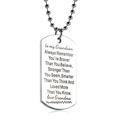 

The Love between Long Necklace Pendant Necklaces Charm Heart Anniversary Gifts grandmother&Grandson