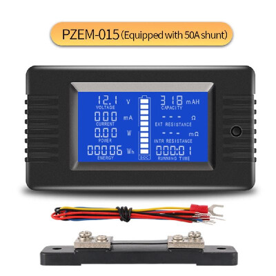 

PZEM-015 Battery Tester DC Voltage Current Power Capacity Internal And External Resistance Residual Electricity Meter With 300A Sh