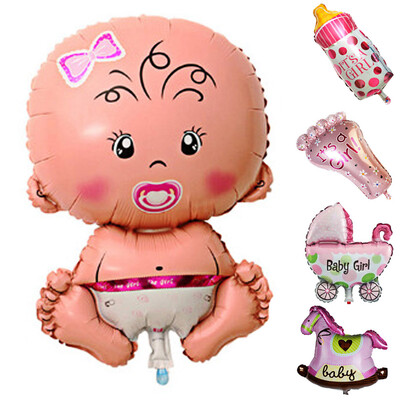 

Baby Shower Boys Girls Holiday Decorations Foil Balloons Stroller
