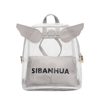 

2019 New Fashion Transparent Backpack Shoulder-slung Student Multi-function Bag