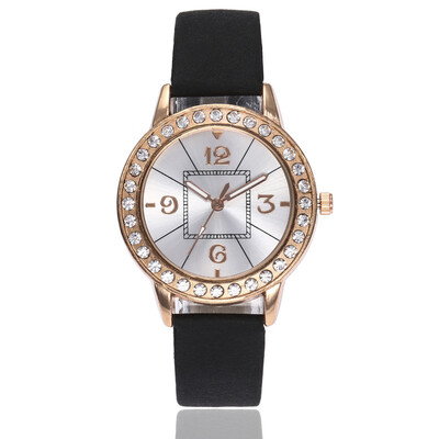 

Womens belt watch multi-color diamond digital quartz watch