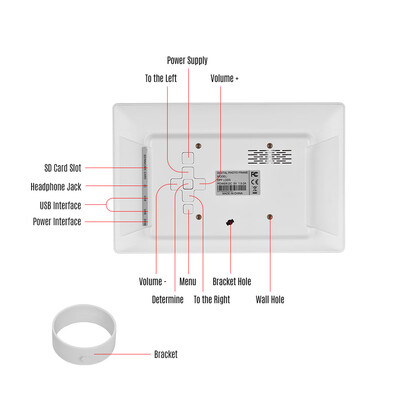 

Andoer 10 Inch Digital Alarm & Photo Frame LED Screen Simple Eletronic Photo Album Support ClockCalendarTime SettingMusicPhoto