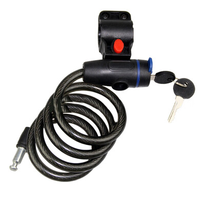 

Universal 115cm Bike Lock Anti-Theft Steel Strong Wire Coil Cable Bicycle Black