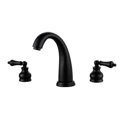 

Bathroom Faucet Widespread Dual Handles Hot&Cold Control Oil Rubbed Bronze