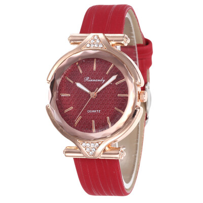 

New leather scale popular ladies watch wholesale student simple fashion watch