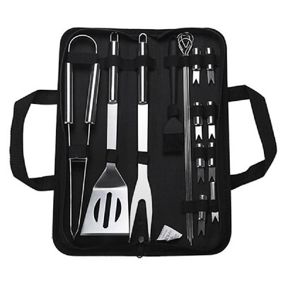 

BBQ Grill Tools Set Heavy Duty Stainless Steel Barbecue Pastry Baking Utensils Set Kicthen Cooking Food Accessories Kit with Stora