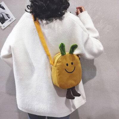 

Cute bag female 2019 new small fresh Sen girl shoulder Messenger bag Japan&South Korea wild cartoon canvas bag