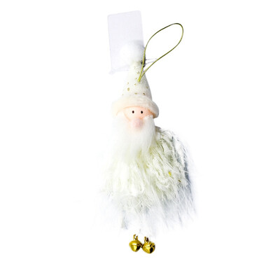 

New Plush Doll With Bells Christmas Pendants Decorative Hanging Ornaments Festive Season Decorations Santa ClausSnowmanElkAngel