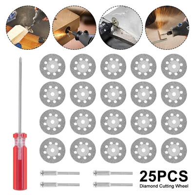 

25PCS Diamond Grinding Wheel Mini Circular Saw Cutting Disc Diamond Abrasive Disc