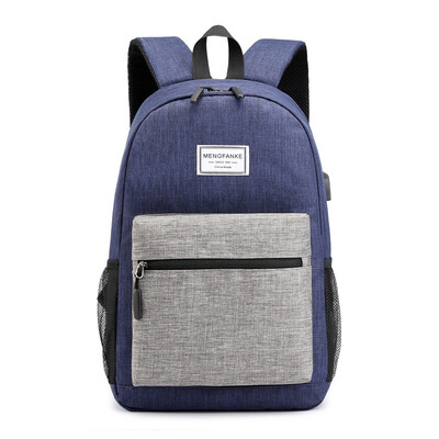 

Large-capacity school bag casual shoulder bag USB charging computer bag for men&women